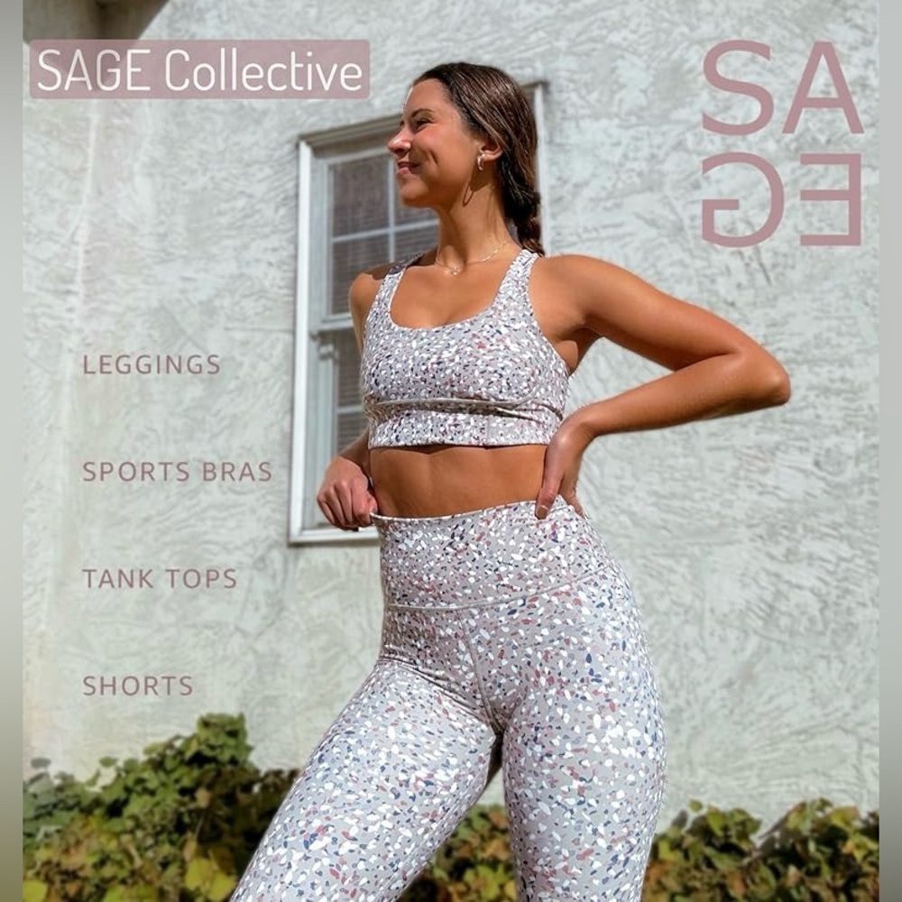 NWOT SAGE Collective Speckled High Waist Leggings